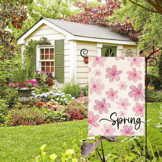 Spring Summer Floral Garden Flag 12x18 Inch Vertical Double Sided Colorful