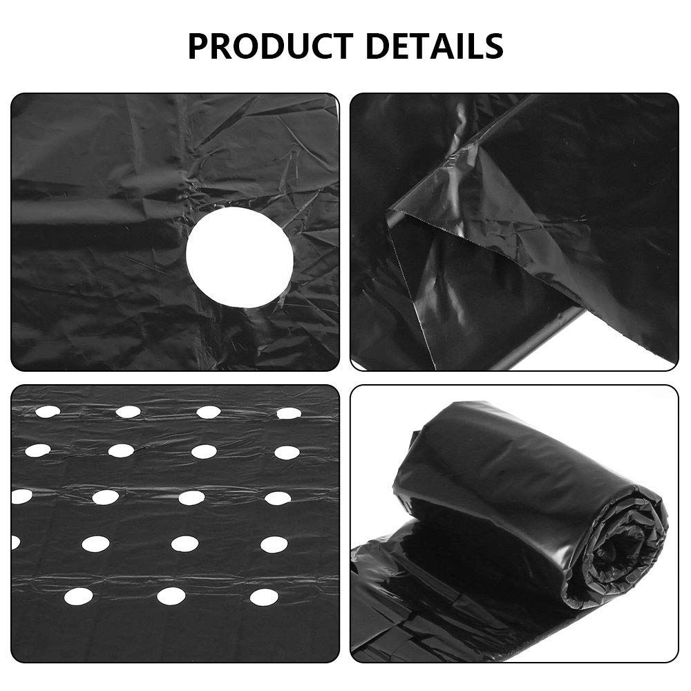 3.12 Ft X 32.81 Ft Mulch Film Thermostatic Weeding Prevention Planting Plastic Mulch Film Agricultural Use With Holes Grow Film