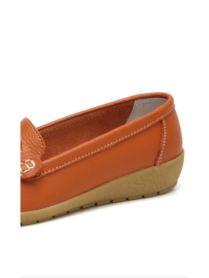 Summer Soft Wedge Leather Shoes for Middle-Aged and Elderly Women – Breathable Design