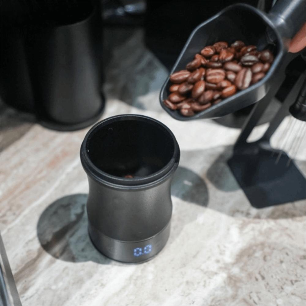 Elektronisk Kaffevåg med Hög Precision LED-skärm Kaffepulverkopp 58 MM Kaffedoseringskopp Gåva