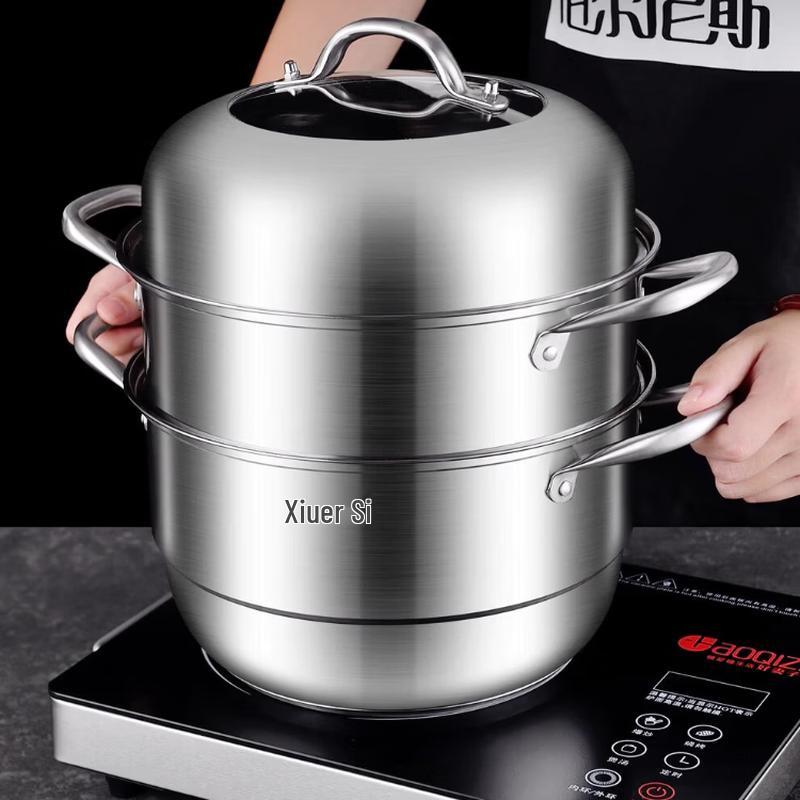 BENS-278 Stainless Steel Double-Layer Steamer Pot