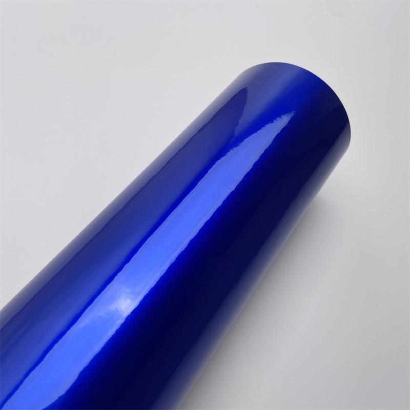 Pellicola Adesiva Lucida Candy per Auto Pellicola Adesiva per Moto Adesivi in Vinile Pellicola per Cambio Colore Auto Carta Vinilica Lucida Metallica Blu per Auto