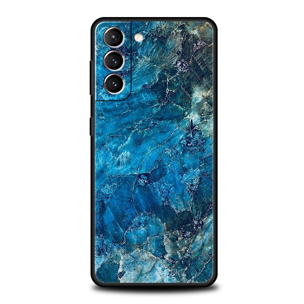 Marmortinte und Wasch-Telefonhülle für Samsung Galaxy S23 Ultra S22 S21 S20 FE 5G S10 S10E S9 S8 Plus Note 20 Silikonhülle Bumper