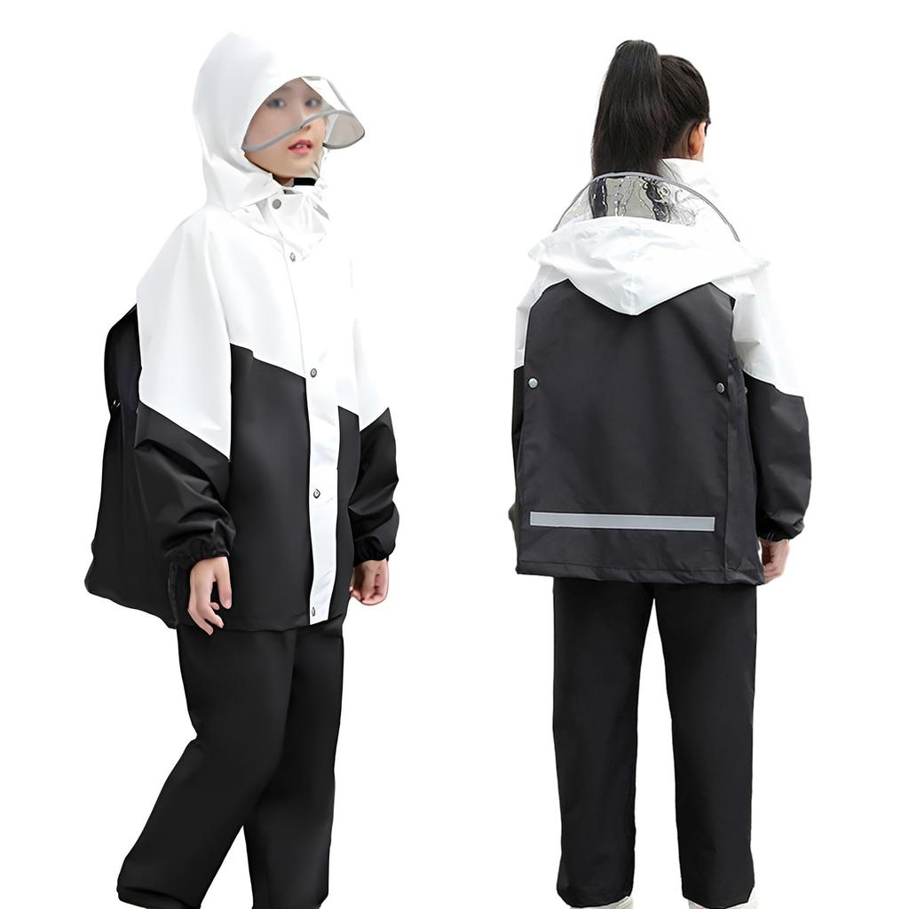 Raincoat for Top and Bottom Suitable for School Super Water Rain Rainy Season Elementary School Middle School Outdoor [Suyamy] Kids, Set, Bags,