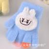 Autumn and Winter New Children's Cute Girls and Boys Gloves Full-finger Children's Five-finger Warm Thickened Gloves