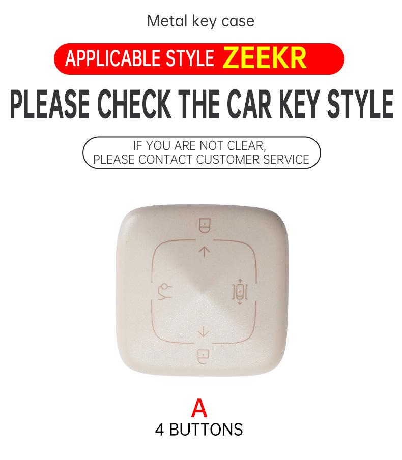 Zeekr 001/009/X Car Key Cover with Buckle - Unisex Protection Sleeve