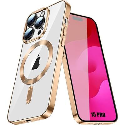 Coque de protection pour iPhone 15 Pro - BOOLING - Rigide - Transparent - Antichoc - Cercle Magnétique