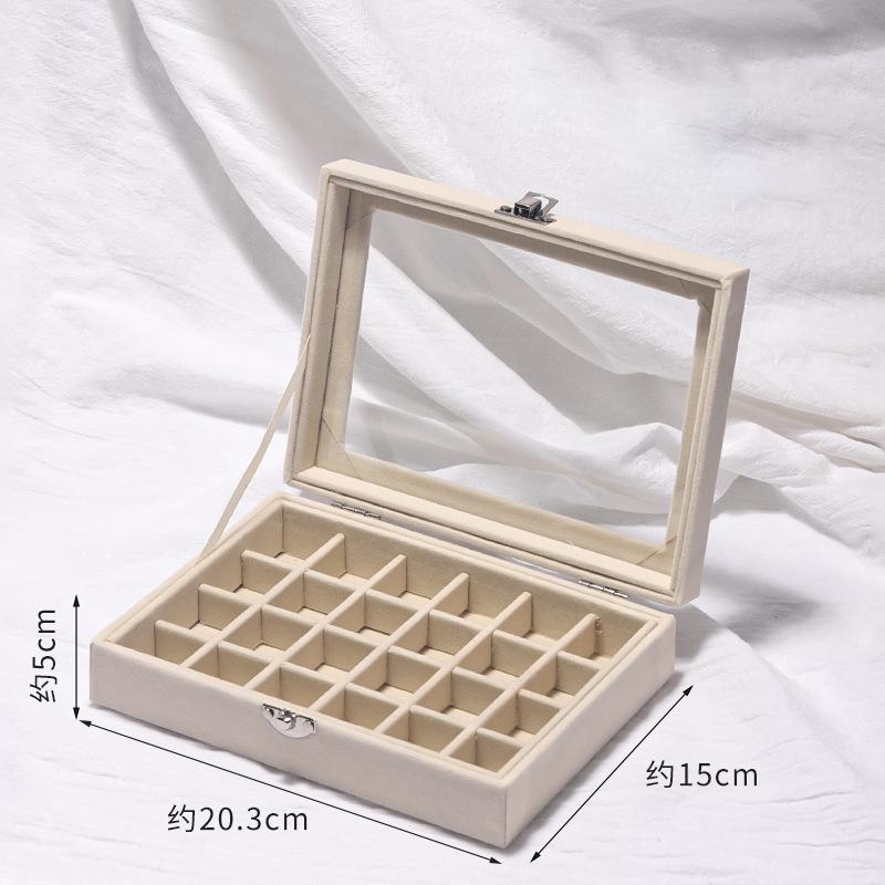 Jewelry Storage Box Earring Ring Necklace Jewelry Display Box Jewelry Classification Dustproof Transparent Flip Lid Jewelry Box