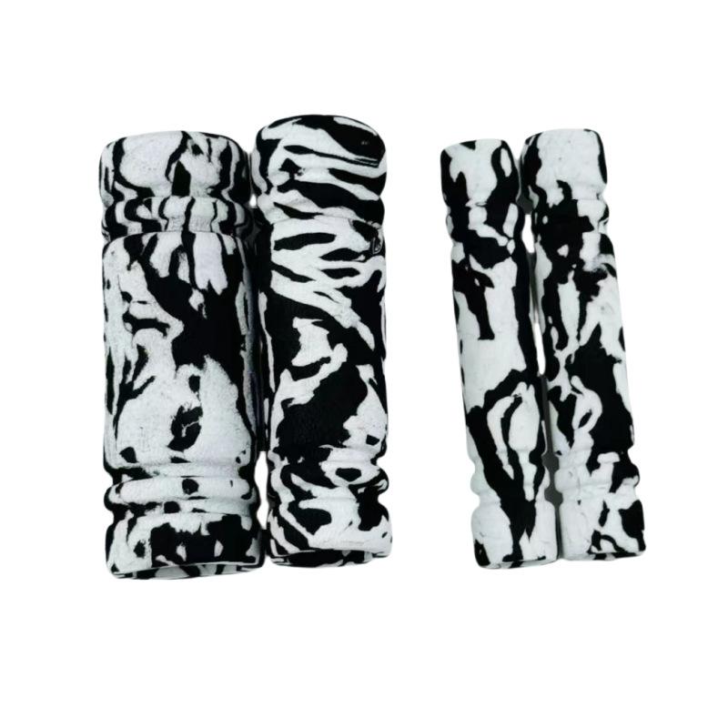 SEAMETAL 4pcs Soft EVA Motorcycle Handlebar Grips Non Slip Motorbike Handle Grips Cover Set For Scooter Motorcycle Accessories