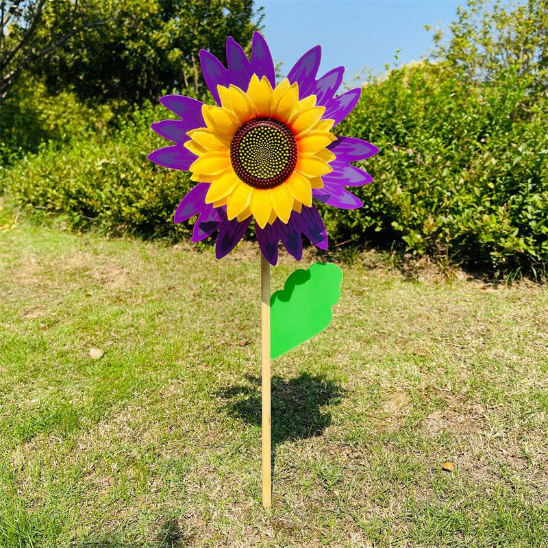 Bunte Sonnenblume Windmühle Windturbine Garten Hof Dekor Für Rasen Gartenparty Dekoration Outdoor Camping Picknick