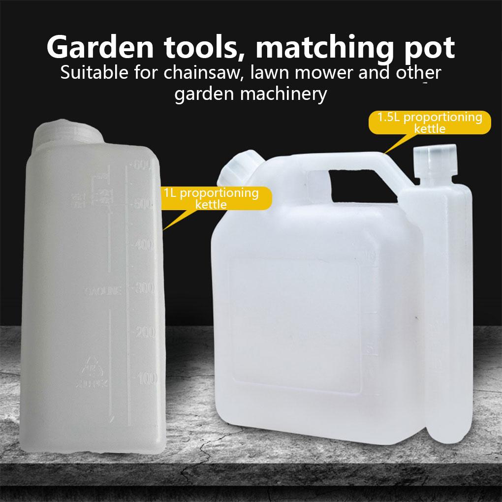 ABS Chainsaws Fuel Bottle Portable Reusable Transparent Leakproof Chain Saw Power Tools Oil Mixing Container Accessories