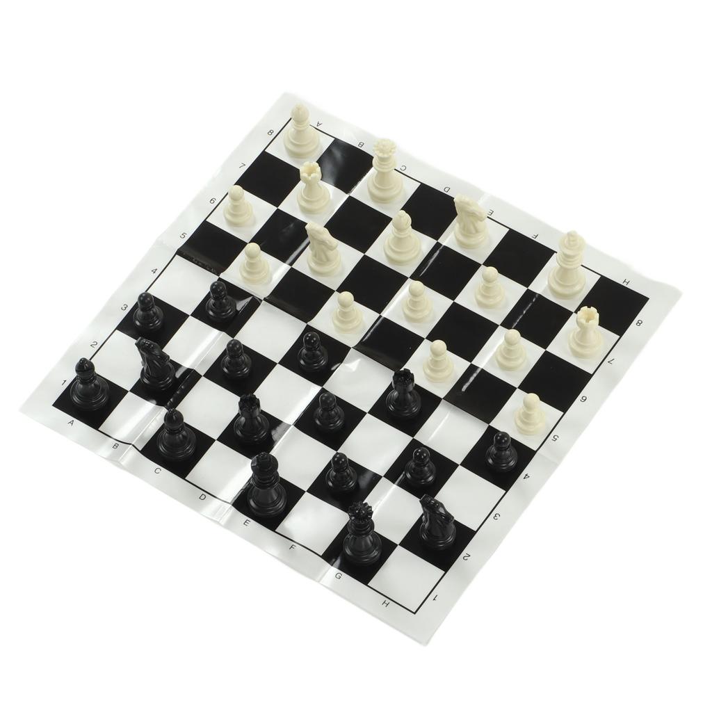 International Plastic Chess Set With 25CM Plastic Film Chessboard PS International Chess for Adults