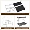 33 x 22 x 32cm Cosmetic Storage Rack Makeup Shelf for Washstand/Countertop Removable Tray Foldable Design