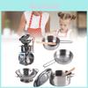 Realistic Stainless Steel Kitchen Playset For Kids Encouraging Creative Role Playing