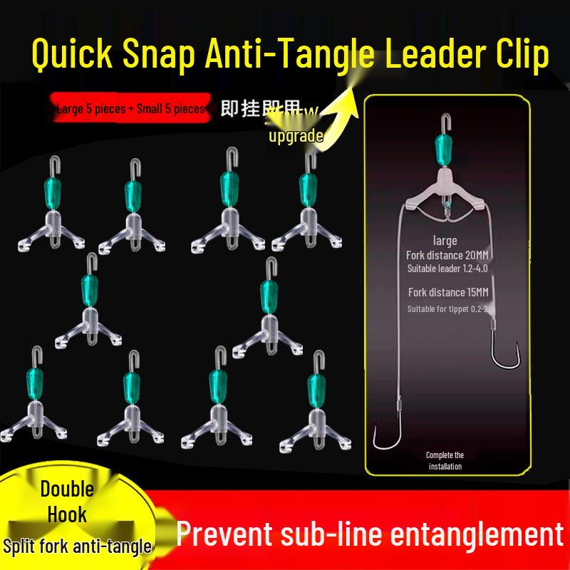 Improved Anti-Tangle Quick-Release Silicone Swivel Leader Connector