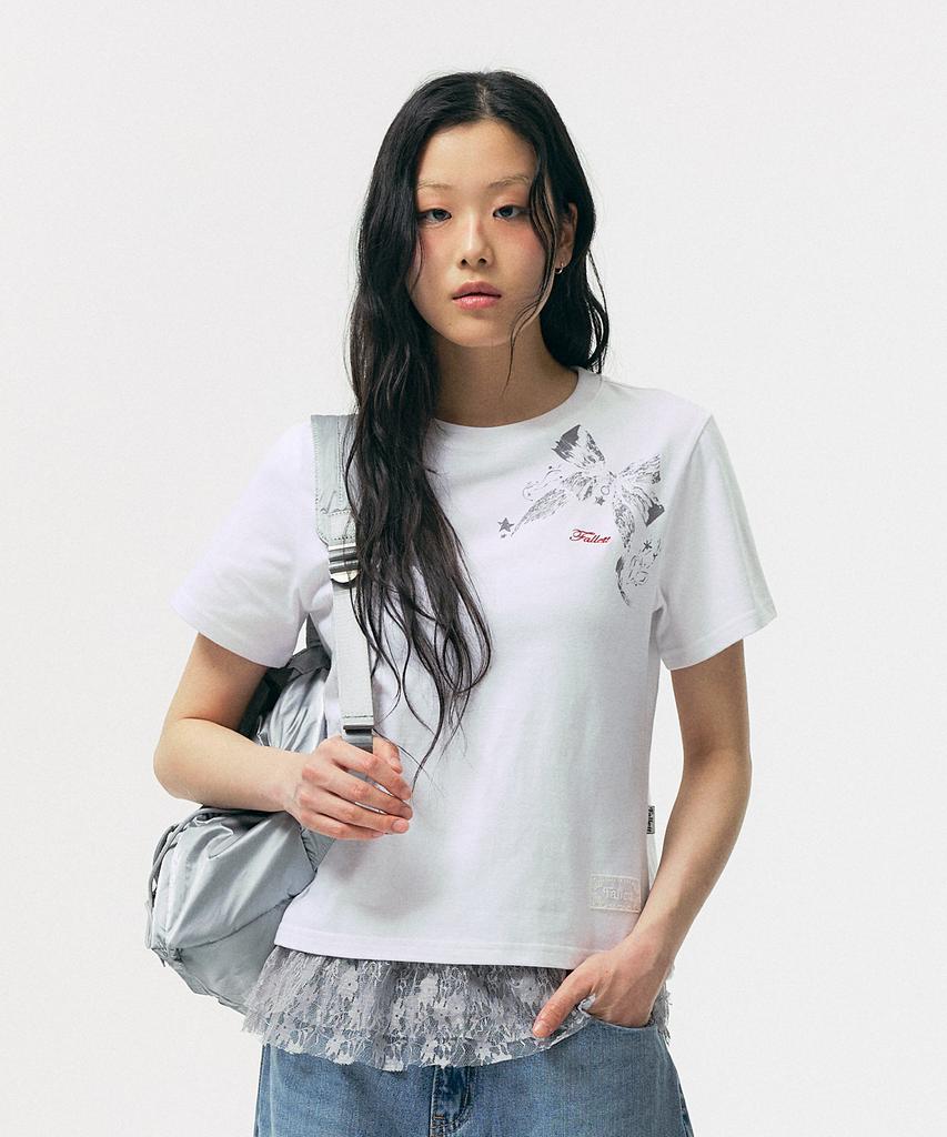 FALLETT Ribbon T-Shirt White