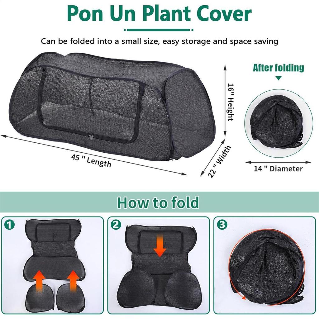 Pop-up Plant Flower Box Cover For Raised Beds Breathable Mesh Netting Raised Garden Bed Covers Anti Frost Mini Greenhouse Cover