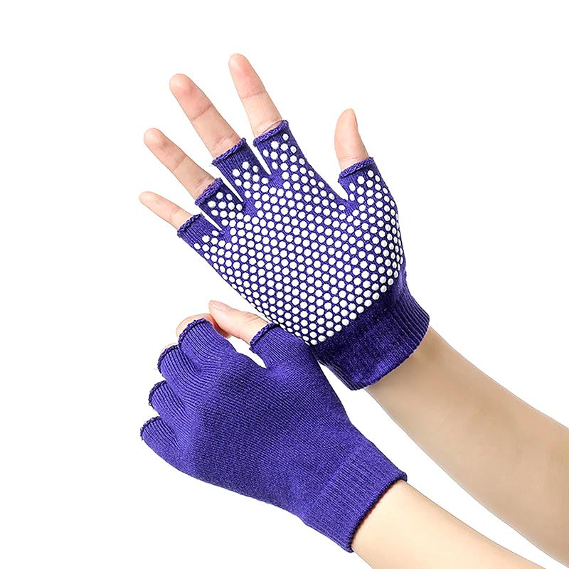 Women Non-Slip Yoga Gloves Breathable Fitness Pilates Half Finger Glove Sport Outdoor Cycling Fishing Workout Mittens For Gym
