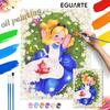 Alice In Wonderland Digital Oil Painting Art Flowers Butterfly Cat Handmade Diy Gift Home Decoration