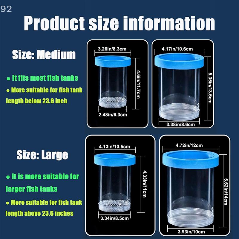 Isolation Breeding Box for Fish with 270° Flowing Water System; Safely Separates Parent & Baby Fish; Includes Suction Cups