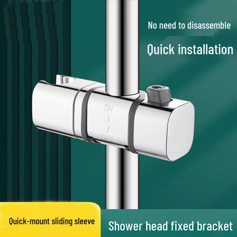 Universal Adjustable No-Drill Shower Head Holder and Slider Rod