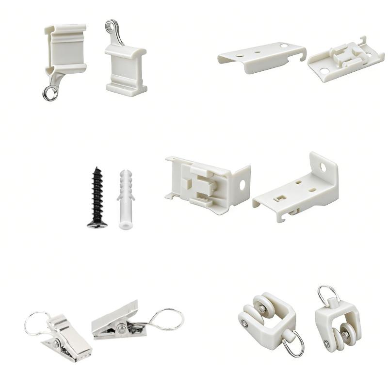 114pack Flexible Bendable Curtain Track Auto-Adhesive Curtain Track Ceiling Curtain Track Accessories белый