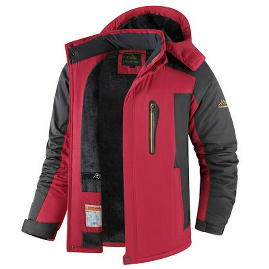 Men's Waterproof Windproof Plus Velvet Thickened Outdoor Jacket - Warm Cotton Padded Coat for Autumn and Winter
