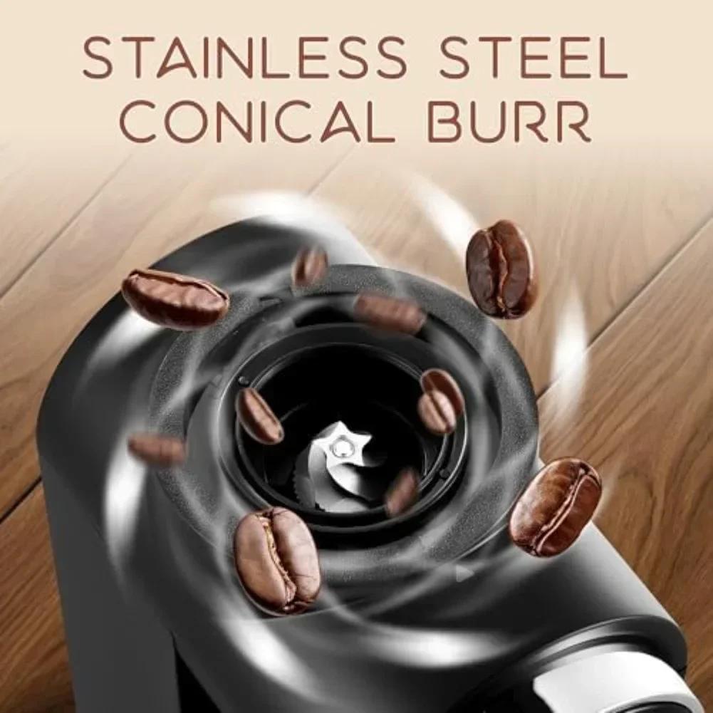 1 Set Coffee Grinder 32x10x14cm Electric Coffee Grinder Black/white Home Electric Coffee Grinding With 30 Settings Touchscreen