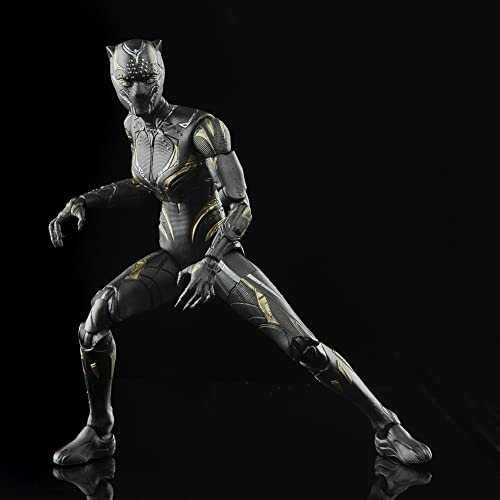 Hasbro Marvel Legends Series Black Panther: Wakanda Forever Black Panther 6-inch (15 cm) MCU Action Figure with 2 Accessories (F6755) Authentic