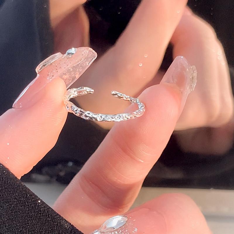 Stylish Copper Geometric Circle Ring For Women Adjustable Fashion Accessory