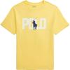 Polo Kids T-Shirt With Letter Print Round Neck Straight Cut Short Sleeve Kids Tops Yellow CWPOTSHY8020818-730