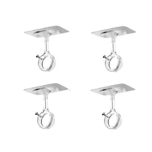 Non Perforated Ceiling Curtain Rod Bracket, Heavy-Duty Self-Adhesive Adjustable Curtain Hook Suitable for Wardrobes and Bedrooms
