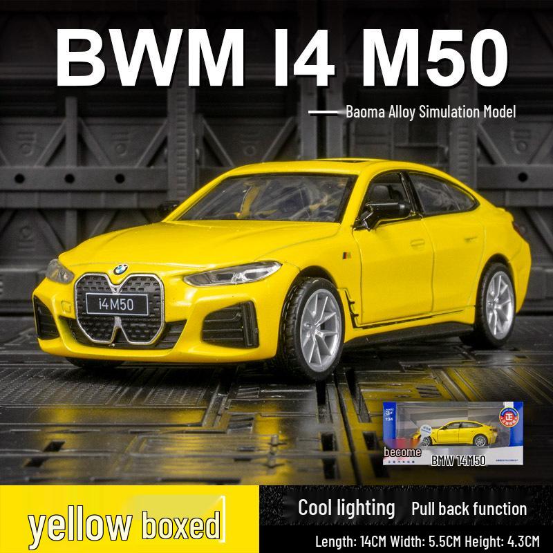 

Caipo 88720 Alloy Sedan Model: I4 M50 Pull-Back Toy Car with Opening Doors - Ideal Gift for Boys жёлтый