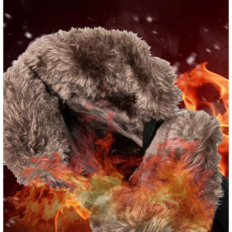 Winter Outdoor wasserdichte Herrenstiefel, russischer Stil, Stiefeletten für Herren, Schneestiefel, Übergröße 40–48