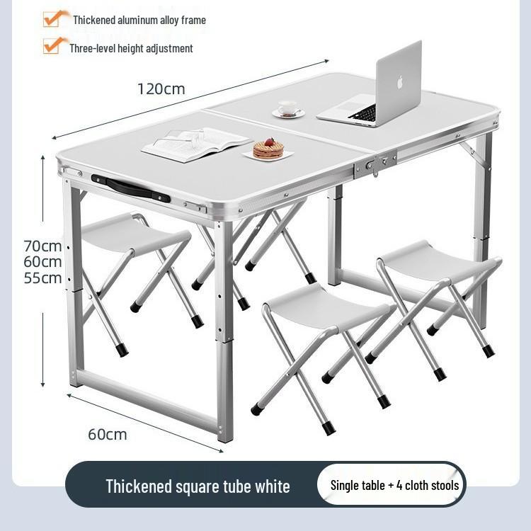Aluminum Alloy Portable Folding Table and Chairs for Outdoor Market Promotions