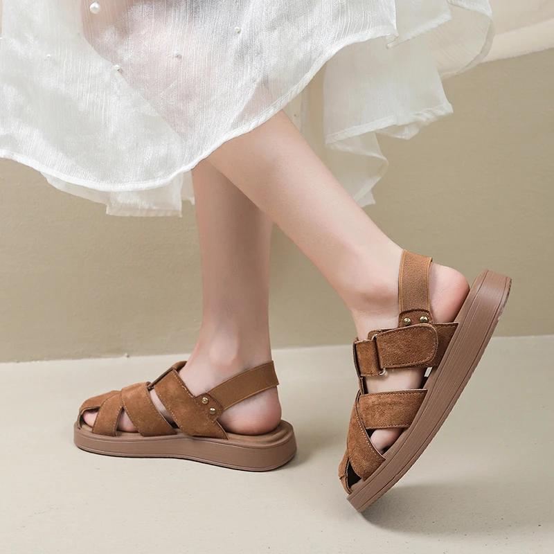 Fashion Summer New Trend Women's Sandals Fashion Luxury Design Flat Sports Sandals Casual and Comfortable Beach Thick Soled Roman Shoes