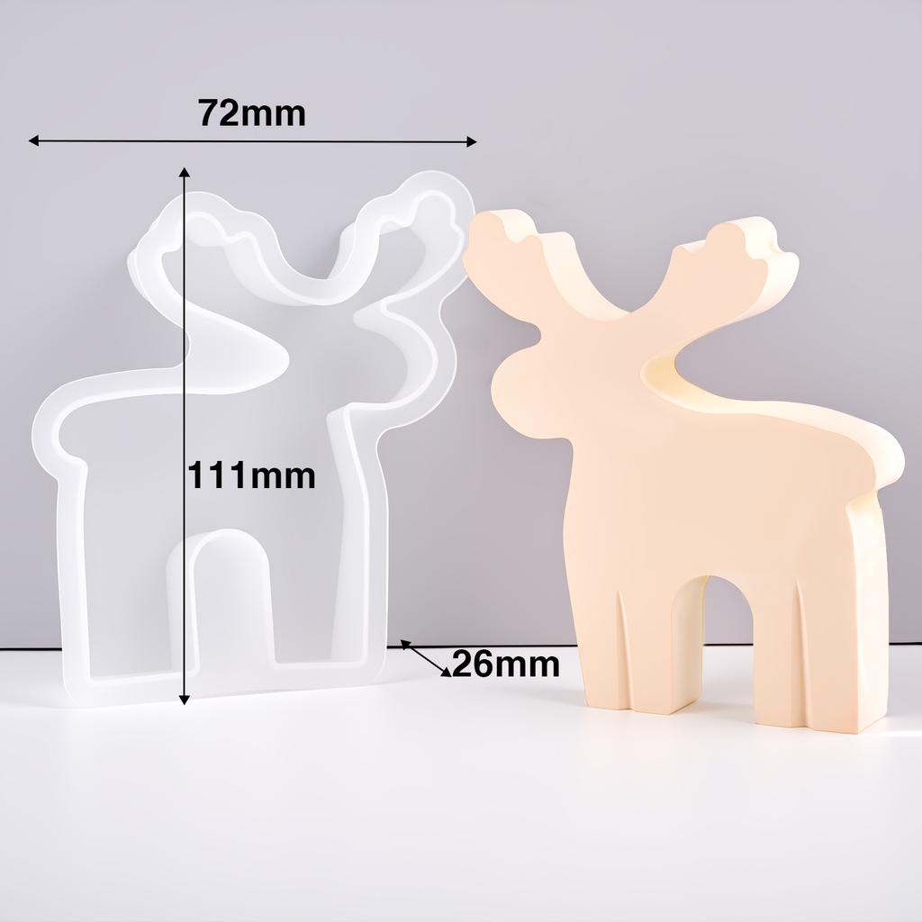 Christmas Tree Silicone Mold Santa Elk Scene Candle Mould Plaster Resin Mold 3D DIY Gypsum Aromatherapy Candle Mold Party Decor