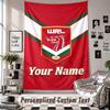 Wall Hanging Tapestry With Custom Name & Text, Wales Rugby Decorative Tapestry For Bedroom