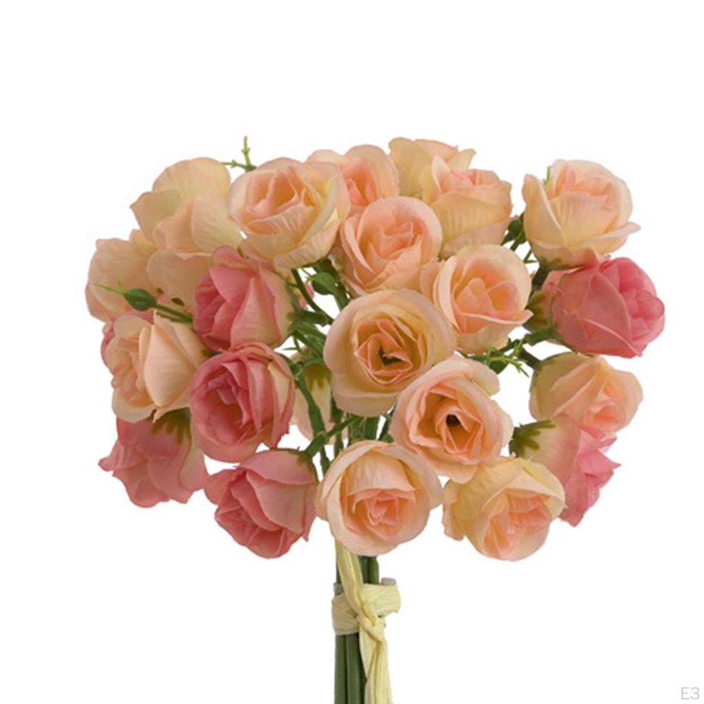 Rtificial Roses Bouquet 27 Heads 31cm Long Stem Rose Beautiful Elegant for Farmhouse Bathroom Home