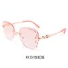 High definition anti-blue reading glasses women hollowed out in the elderly frameless diamond trimming reading anti-blue light