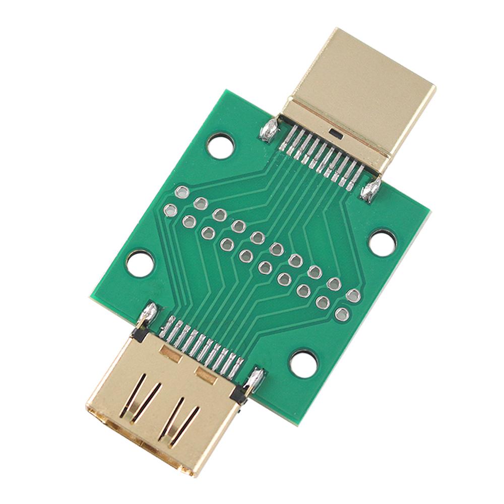 2PCS HDMI Male To Female Test Board MINI Connector with Board PCB 2.54mm Pitch 19/20pin DP HD A Female To Male Adapter Board