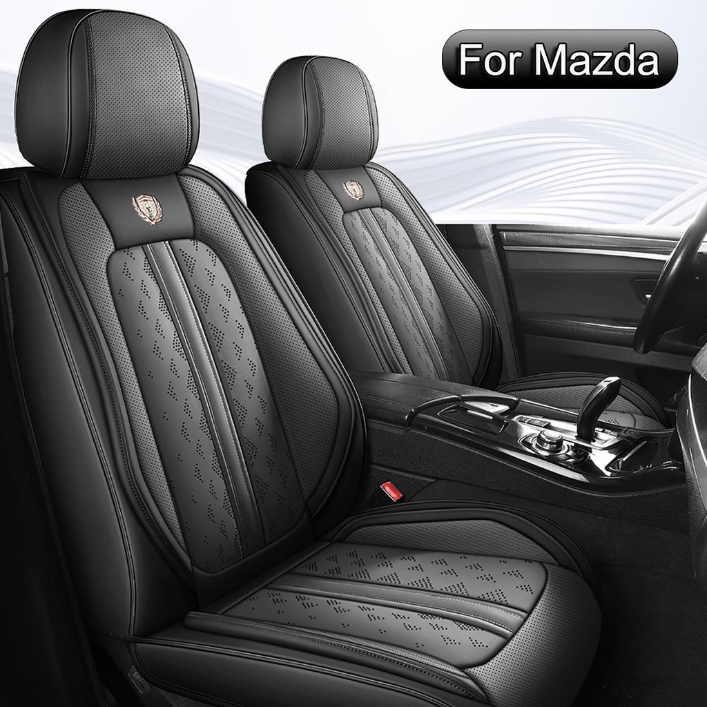 Car Seat Covers Full Set PU Leather,Fit For Mazda 3, 6, CX-5, CX-3, CX-9, CX-30, CX-50, CX-70,Car Seat Protector Front Back Seat