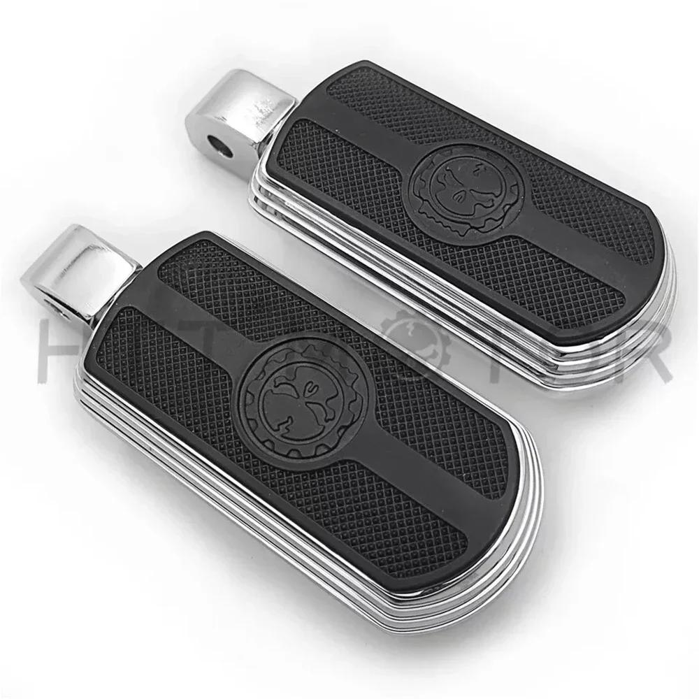 Motorcycle Accessories Gear Skull Footpegs For Passenger 2018-later Softail Fat Boy FLFB Fat Bob 2020-later LiveWire