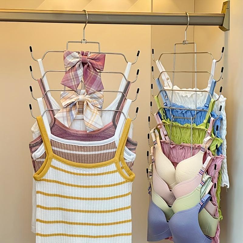 3 Pack Multi-layer Non-Slip Bra Organizer Hanger Effortlessly Storage Sport Bras Camisoles & Swimsuits Tops Skirts Dorm Wardrobe
