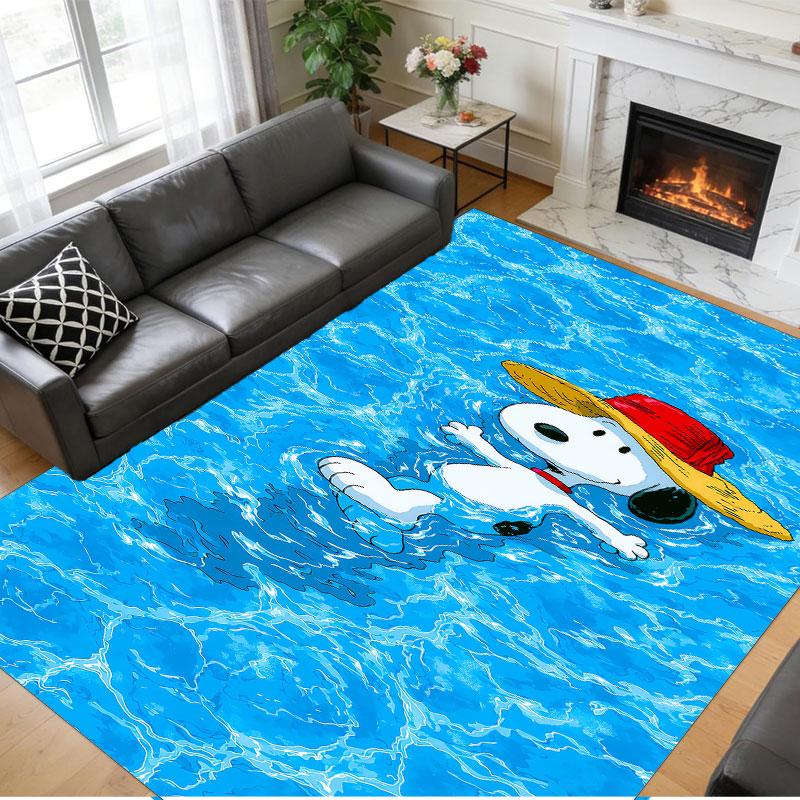 Crystal Velvet Rug Soft Non Slip Indoor Floor Mat Home DecorSnoopy Peanuts