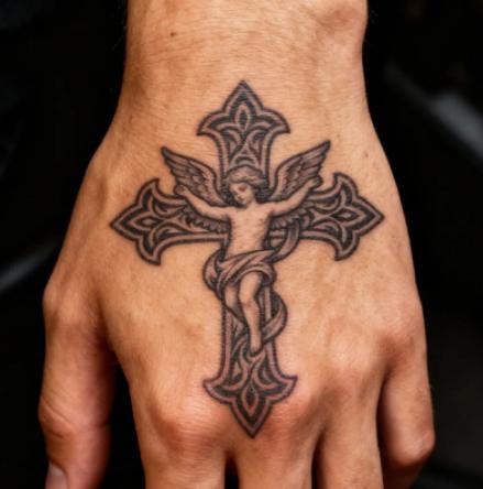 

Permanent Waterproof Anchor Compass Cross Herbal Tattoo Sticker For Men And Women Lasting 7-15 Days Suitable For Arm