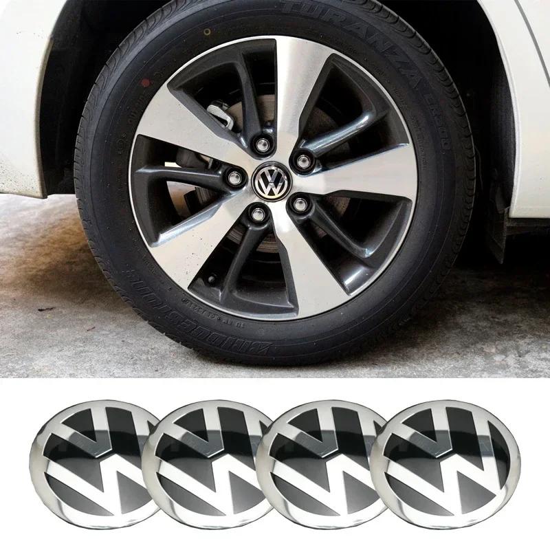 Pro VW Volkswagen Jetta MK5 Golf 4ks 56mm Samolepky na kola auta Středové krytky kol Znak auta Odznak Obtisk Pro Volkswagen GTI R-Line R