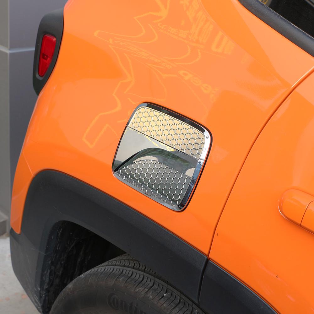 For Jeep Renegade 2014 - 2025 Car Fuel Tank Cap Cover Gas Tank Protective Trim Sticker Car-Styling ABS Chrome Accessories