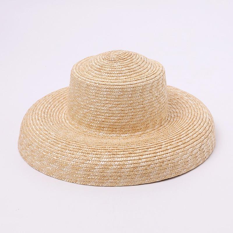 Nuovo Design Caldo Estivo Fatto a Mano a Tesa Larga Cappello da Sole da Donna Stile Hepburn Cappello da Spiaggia da Donna per Tempo Libero e Vacanze