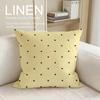 Art Polka Dot Cushion Cover Linen Decorative Pillowcase Set Pcs x x x Breathable Washable Sofa Cushion Cover